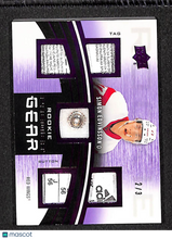Load image into Gallery viewer, Simon Edvinsson 2022-23 UD Rookie Premier Gear #PGR-SE Button Patch Tag 2/3