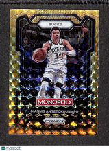 Load image into Gallery viewer, Giannis Antetokounmpo 2023-24 Panini Prizm Monopoly Gold #49 16/49