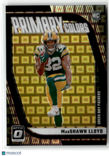 Load image into Gallery viewer, MarShawn Lloyd 2024 Donruss Optic Rookie Primary Colors Black Pandora #14 /25