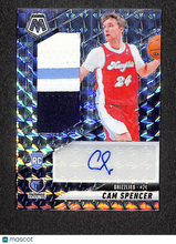 Load image into Gallery viewer, Cam Spencer 2024-25 Panini Mosaic Rookie Jersey Autographs #RJA-CAM Patch RC
