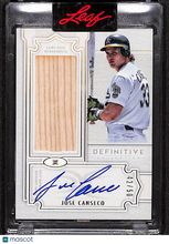 Load image into Gallery viewer, Jose Canseco 2020 Topps Definitive Collection Autographed Relic #DARC-JC /50