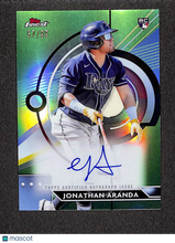 Load image into Gallery viewer, Jonathan Aranda 2023 Topps Finest Autographs Green Refractor #FA-JA /99