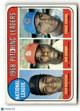 Load image into Gallery viewer, Gibson Marichal Jenkins 1969 Topps National League 1968 Pitching Leaders #10