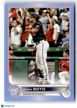 Load image into Gallery viewer, Juan Soto 2022 Topps Father's Day Powder Blue #150 /50