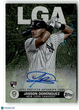 Load image into Gallery viewer, Jasson Domínguez 2024 Topps Series 2 City to City Autographs #C2C-JD /99