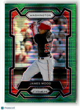 Load image into Gallery viewer, James Wood 2024 Panini Prizm Baseball Green Pulsar #129 /25