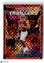 Load image into Gallery viewer, Jayden Daniels 2024 Panini Rookies & Stars Thrillers Red Plaid #T-JDS