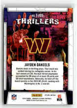 Load image into Gallery viewer, Jayden Daniels 2024 Panini Rookies & Stars Thrillers Red Plaid #T-JDS