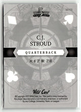 Load image into Gallery viewer, C.J. Stroud 2023 Wild Card 5 Card Draw SingleKing Sparkles Foil Board #SD-CS 1/1