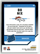 Load image into Gallery viewer, Bo Nix 2024 Panini Donruss Optic Purple Shock #209