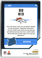 Load image into Gallery viewer, Bo Nix 2024 Panini Donruss Optic Football Purple Shock #209