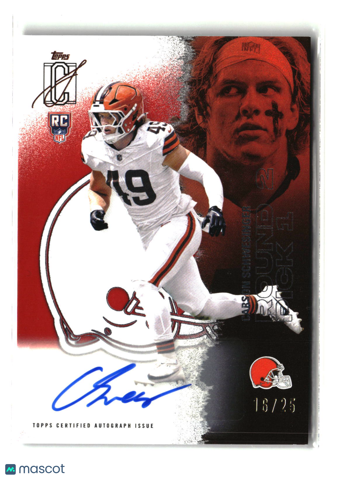 Carson Schwesinger 2025 Topps Signature Class Red Autographs #222 16/25