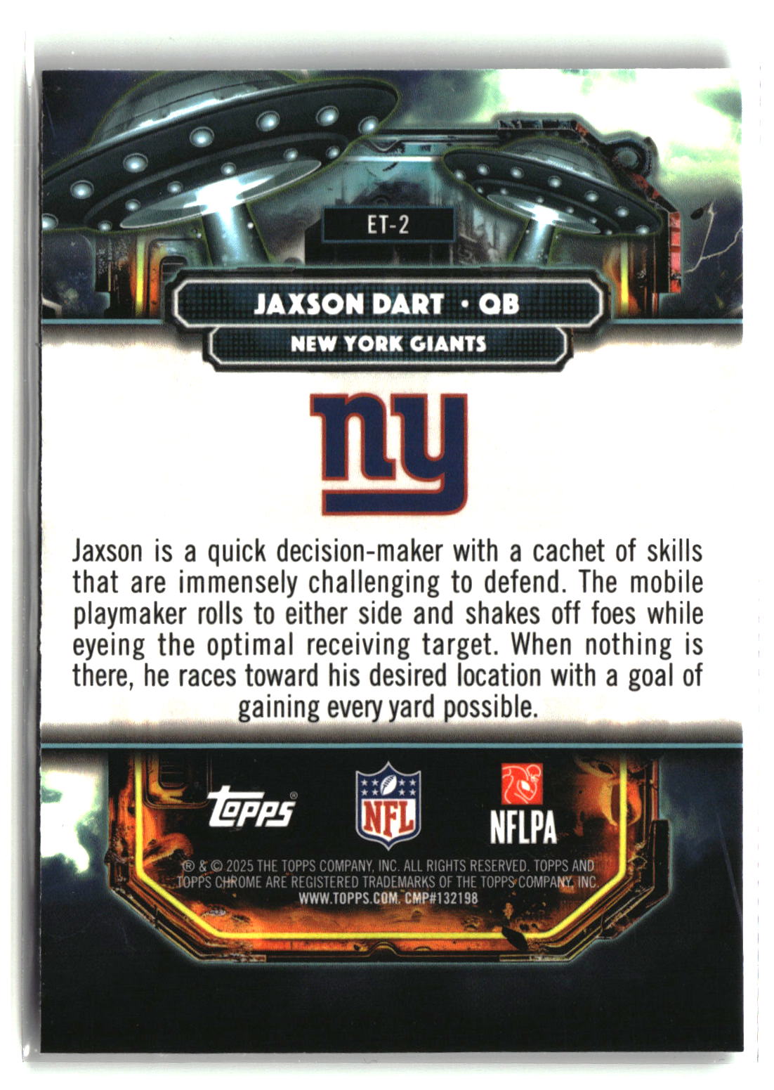 Jaxson Dart 2025 Topps Chrome #ET-2