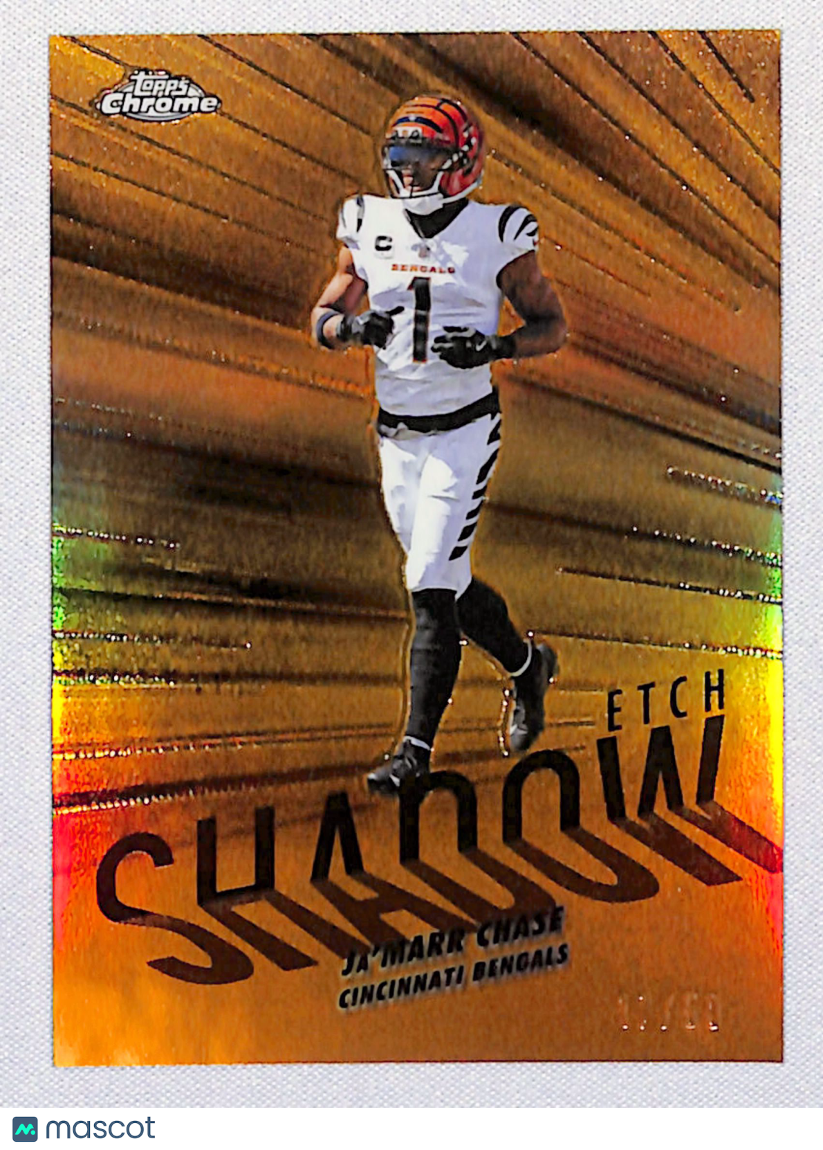 Ja'Marr Chase 2025 Topps Chrome Shadow Etch Gold Refractor #SE-22 17/50