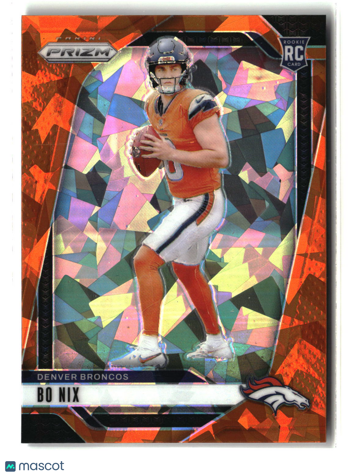 Bo Nix 2024 Panini Prizm Orange Cracked Ice #309
