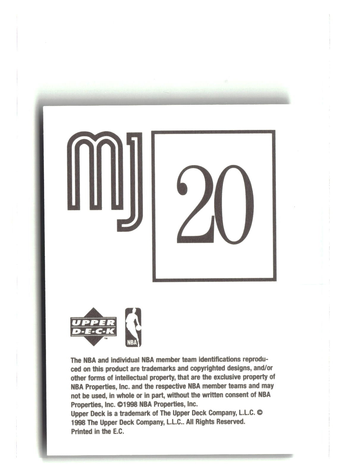 Michael Jordan 1998 Upper Deck MJ Career Retrospective #20