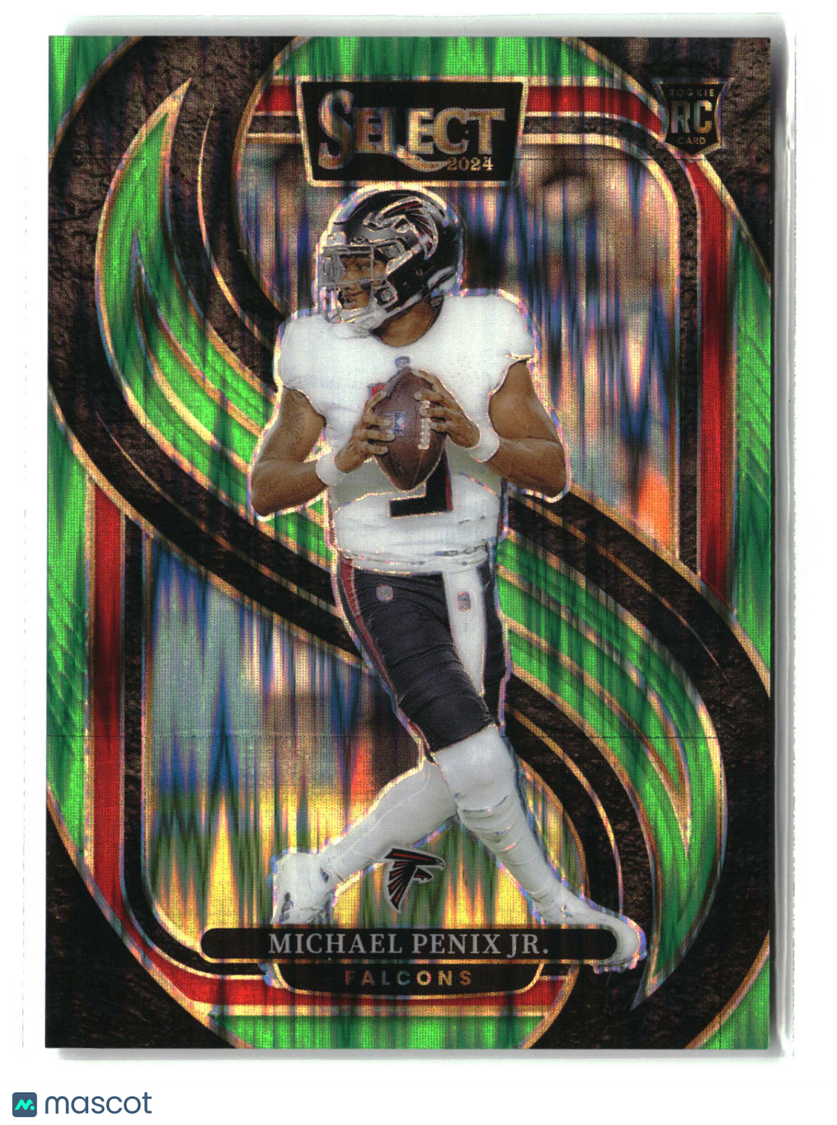 Michael Penix Jr. 2024 Panini Select Neon Green Prizm Shock #110 342/499