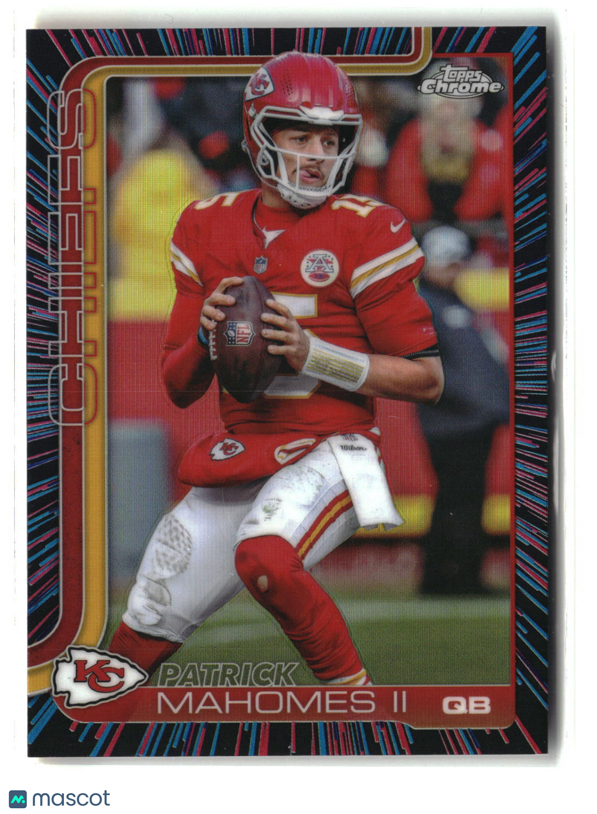 Patrick Mahomes II 2025 Topps Chrome Neon Pulse Refractor #148