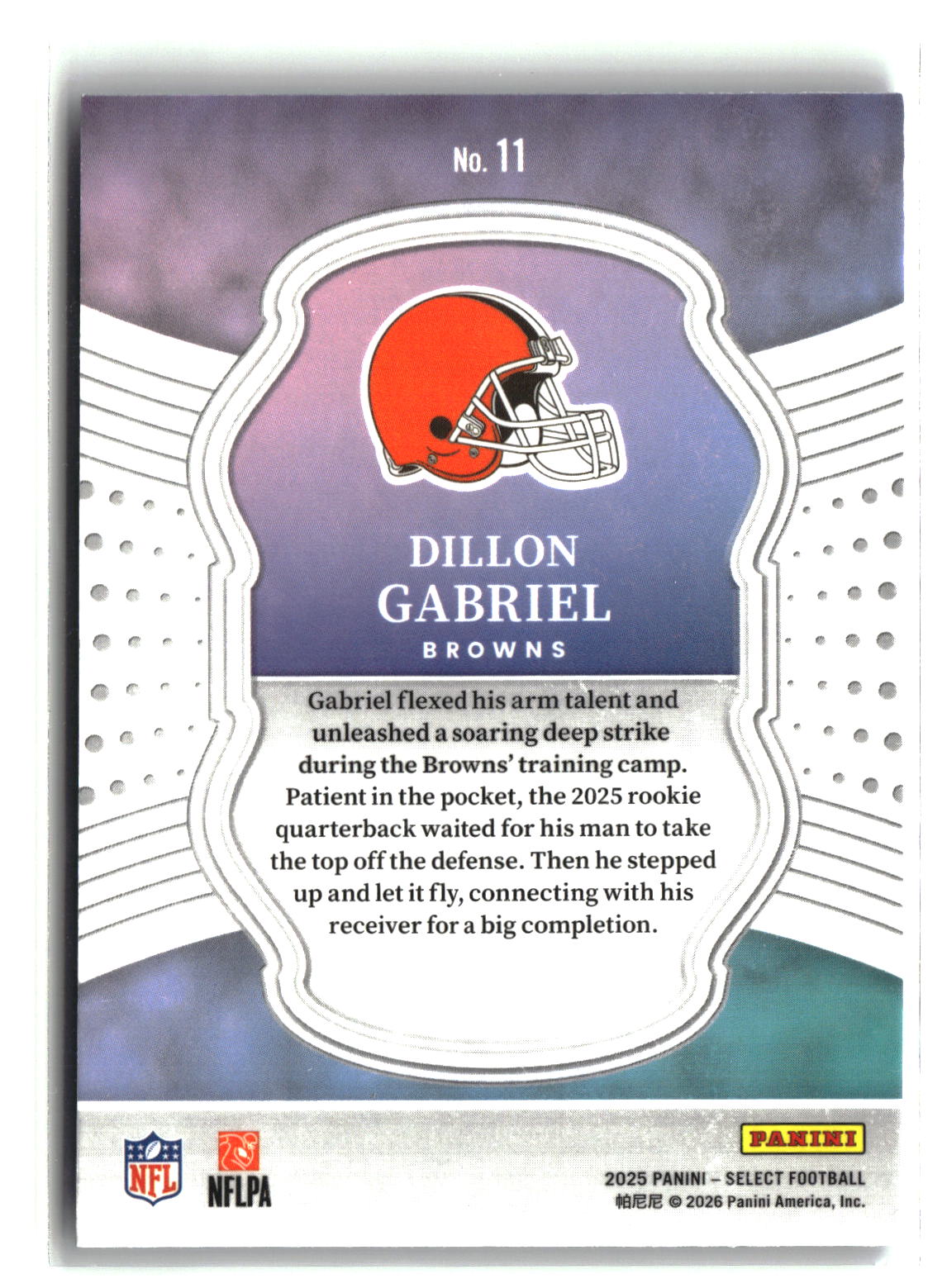 Dillon Gabriel 2026 Panini Select Select Certified #11