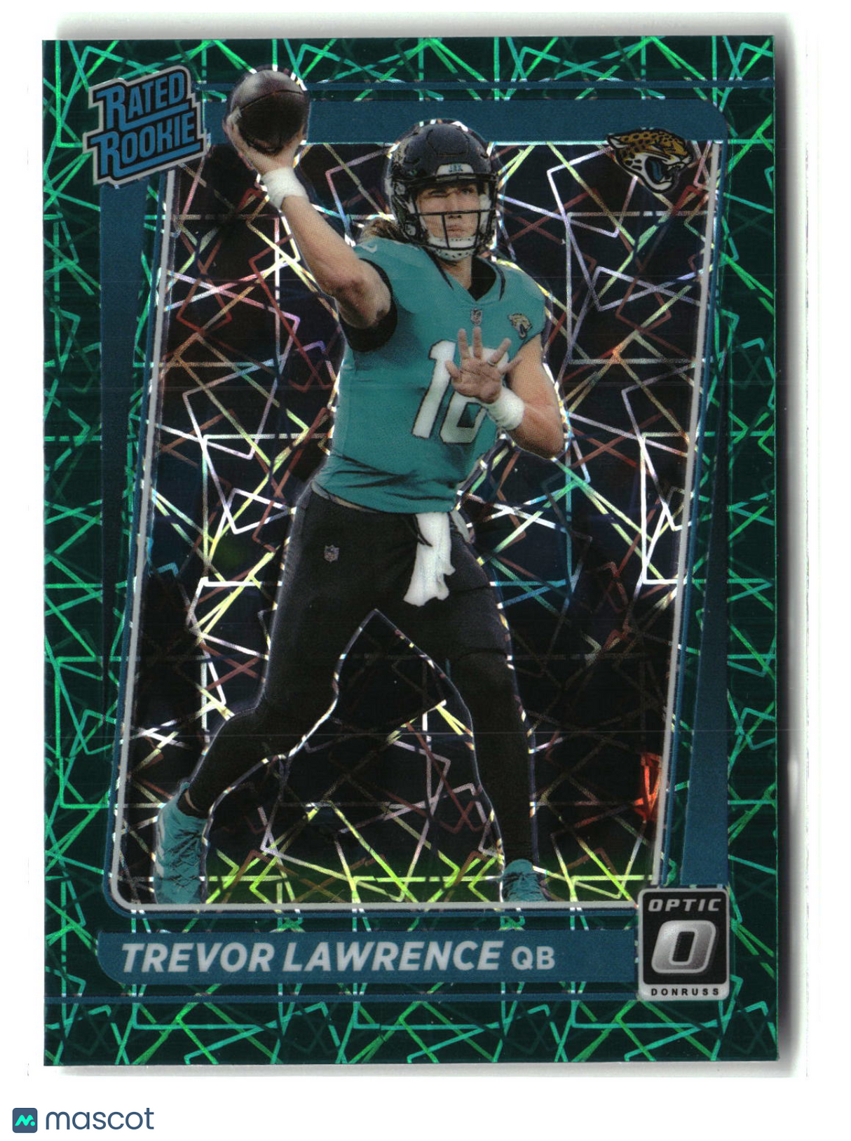 Trevor Lawrence 2021 Panini Donruss Optic Teal Velocity #201