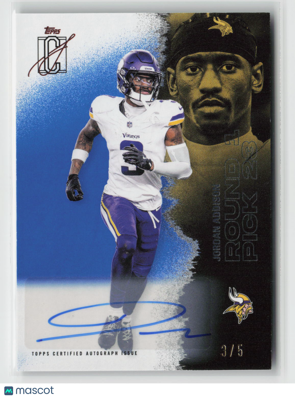 Jordan Addison 2025 Topps Signature Class Autographs Blue #87 3/5