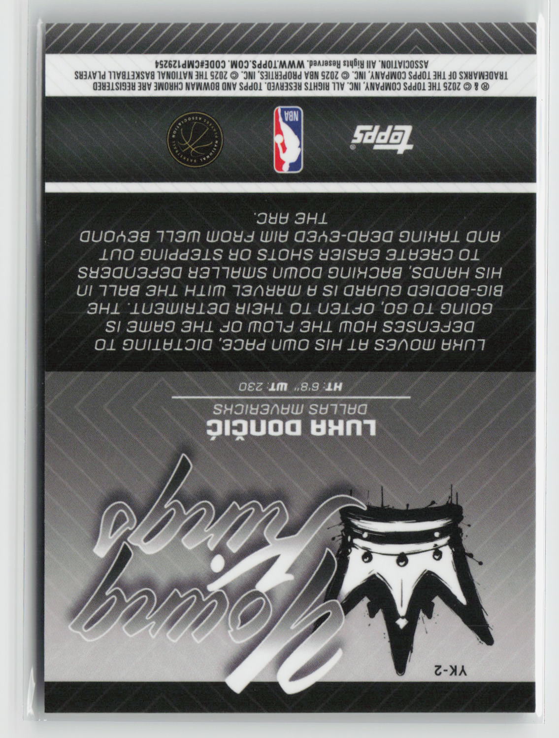 Luka Dončić 2025-26 Bowman Young Kings Mini-Diamond Refractors #YK-2 78/150
