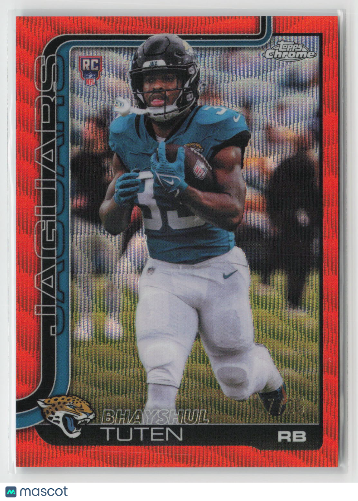 Bhayshul Tuten 2025 Topps Chrome Orange Wave Refractor #389 17/25