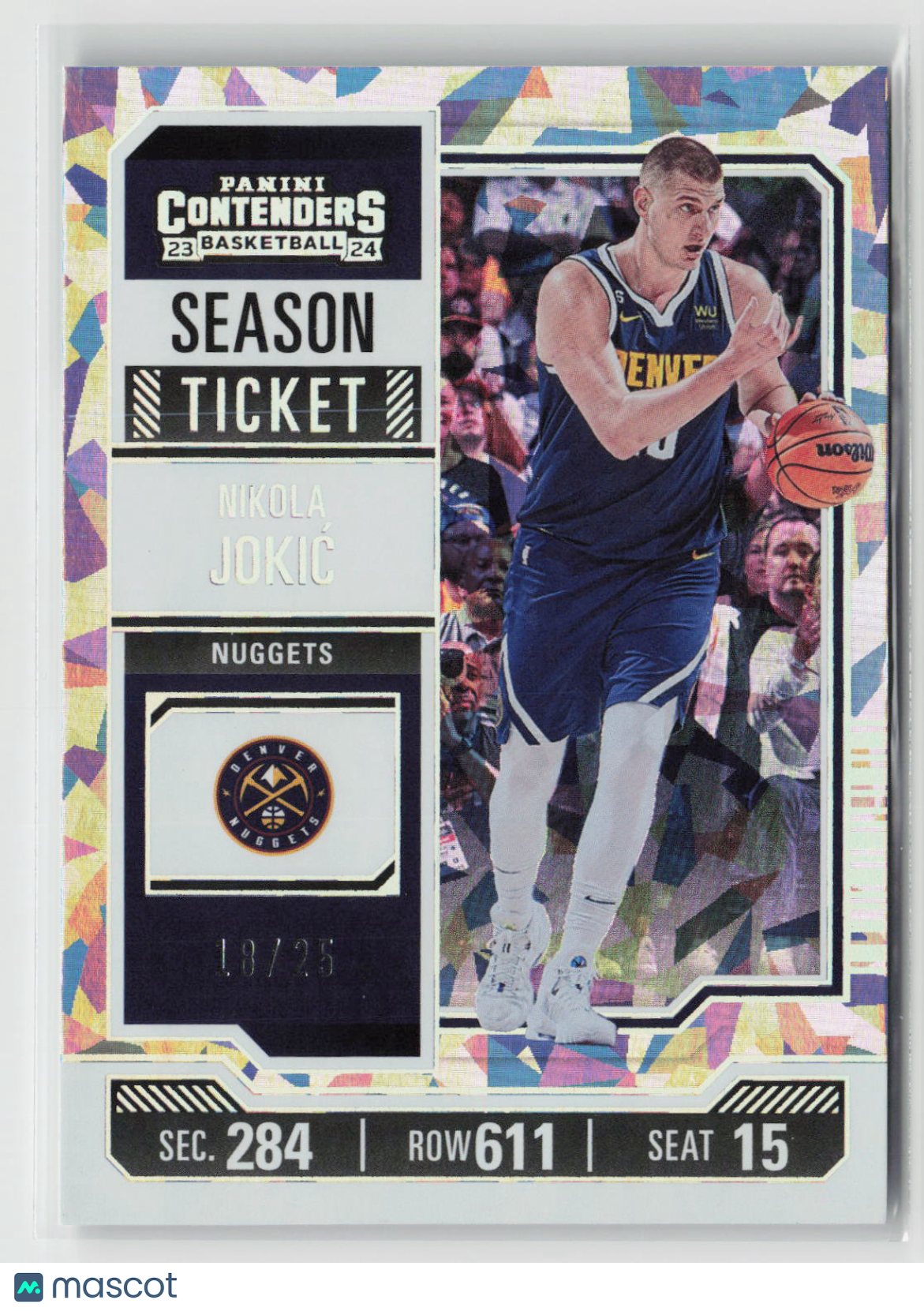 Nikola Jokić 2023-24 Panini Contenders Cracked Ice Ticket #1 18/25