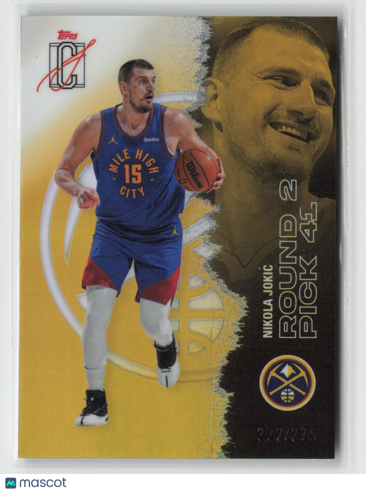 Nikola Jokić 2025-26 Topps Signature Class Chrome Yellow Refractors #95 222/275