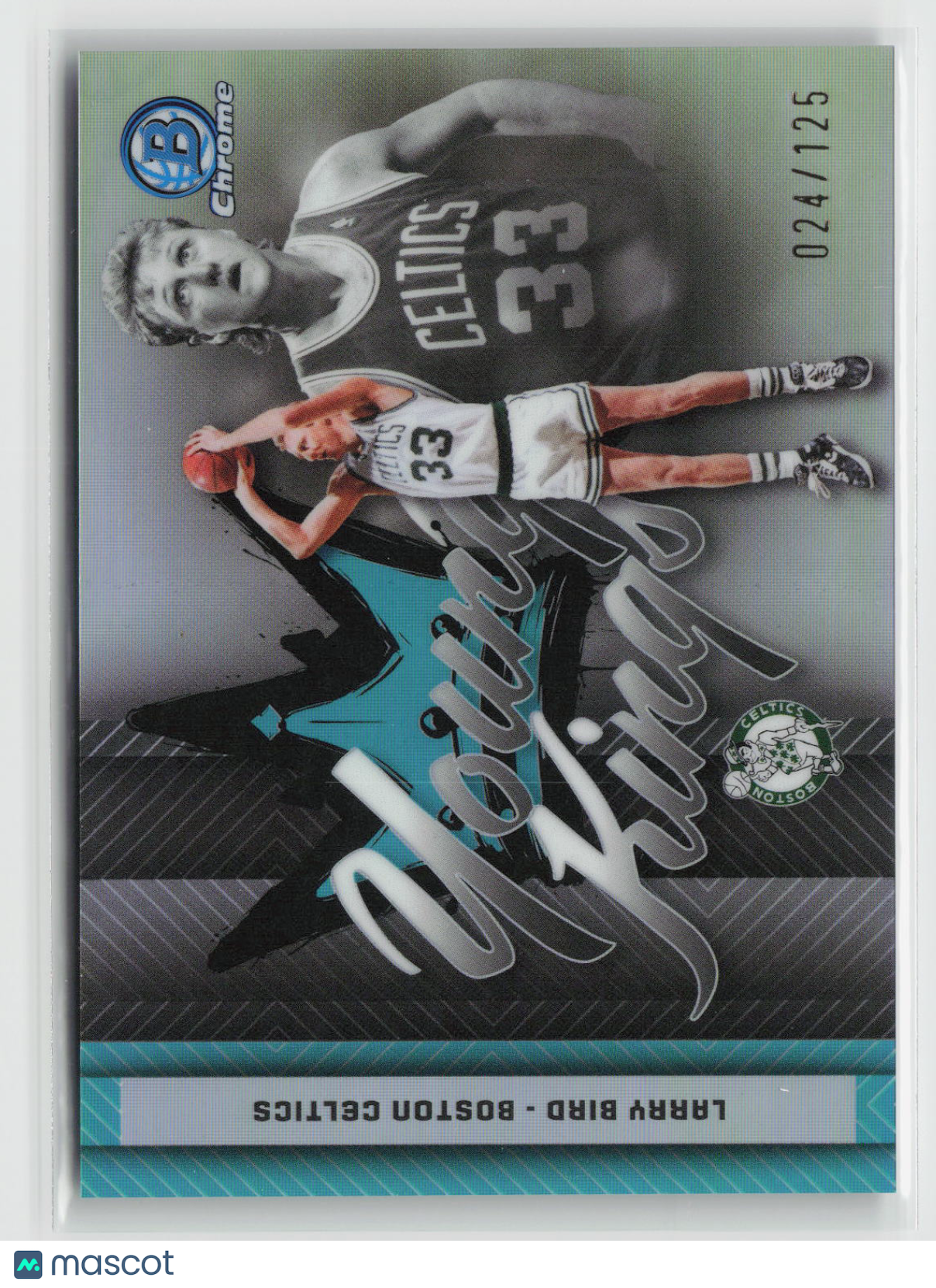 Larry Bird 2025-26 Bowman Young Kings Aqua Refractors #YK-17 024/125