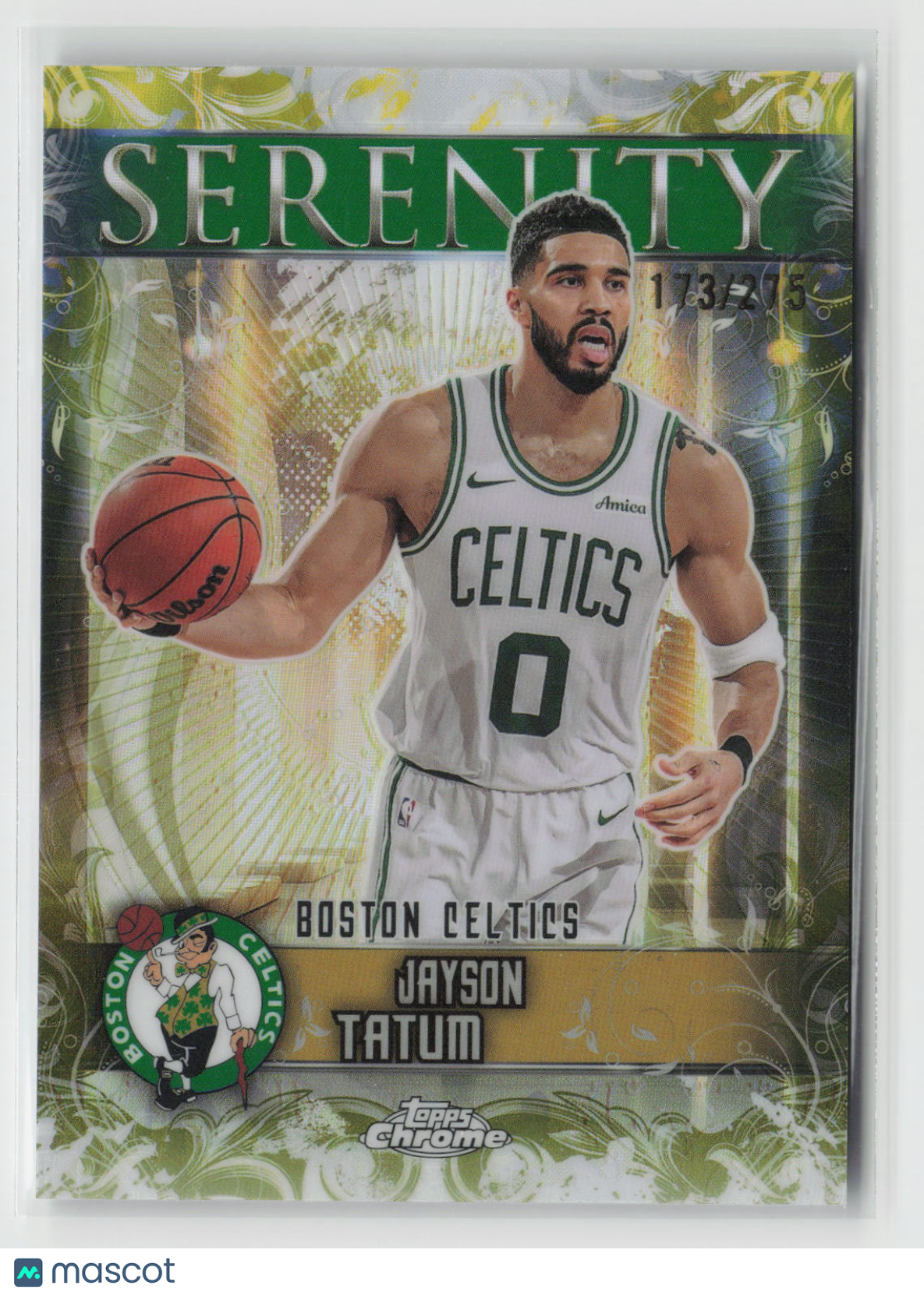 Jayson Tatum 2025-26 Topps Chrome Serenity Yellow Refractor #SY-7 173/275