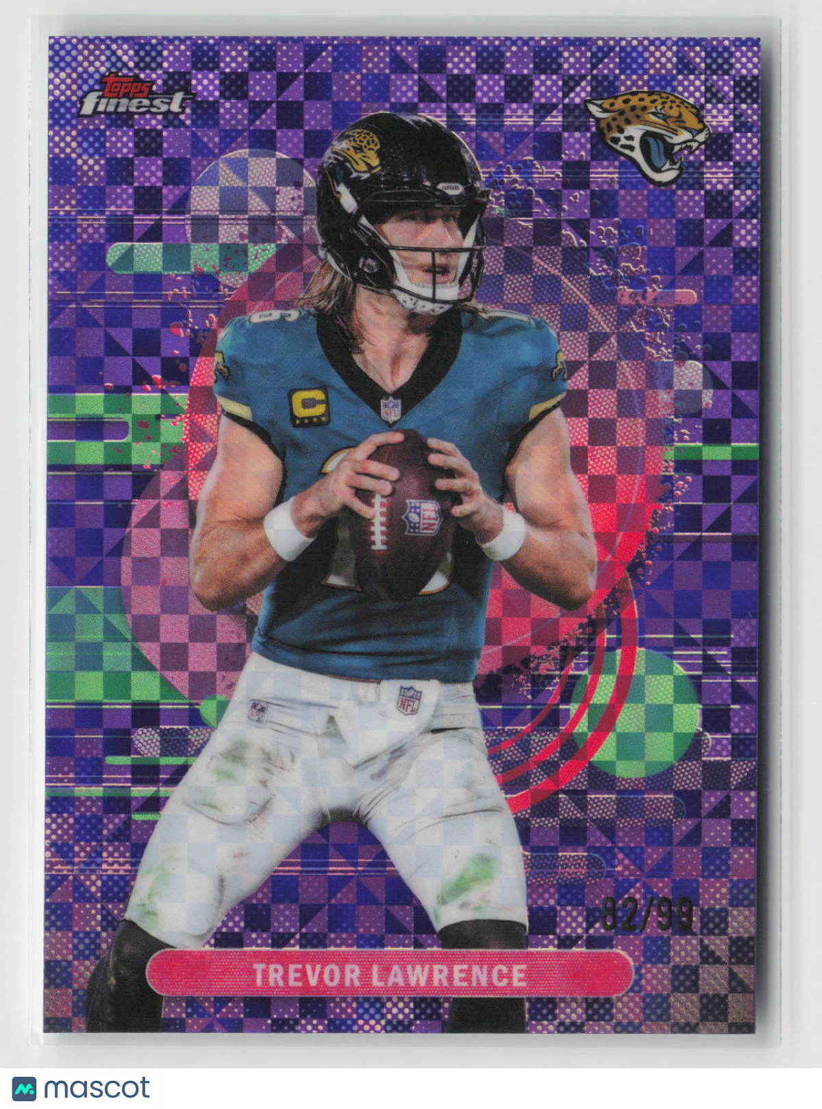 Trevor Lawrence 2025 Topps Finest Purple X-Fractor #135 82/99