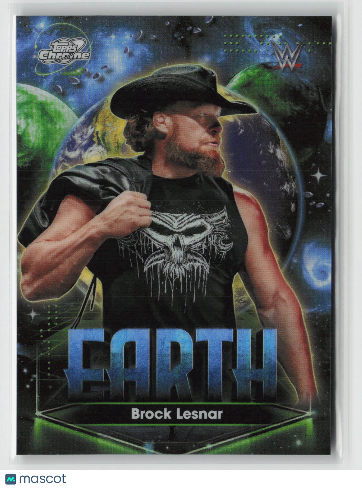 Brock Lesnar 2026 Topps Chrome Cosmic WWE Planetary Pursuit Earth #PPE-11