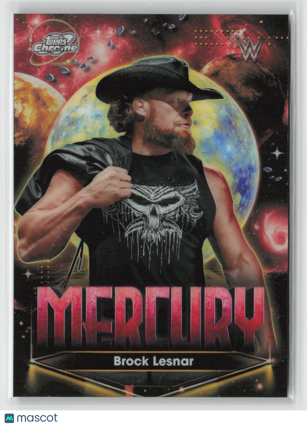 Brock Lesnar 2026 Topps Chrome Cosmic WWE Planetary Pursuit Mercury #PPM-11