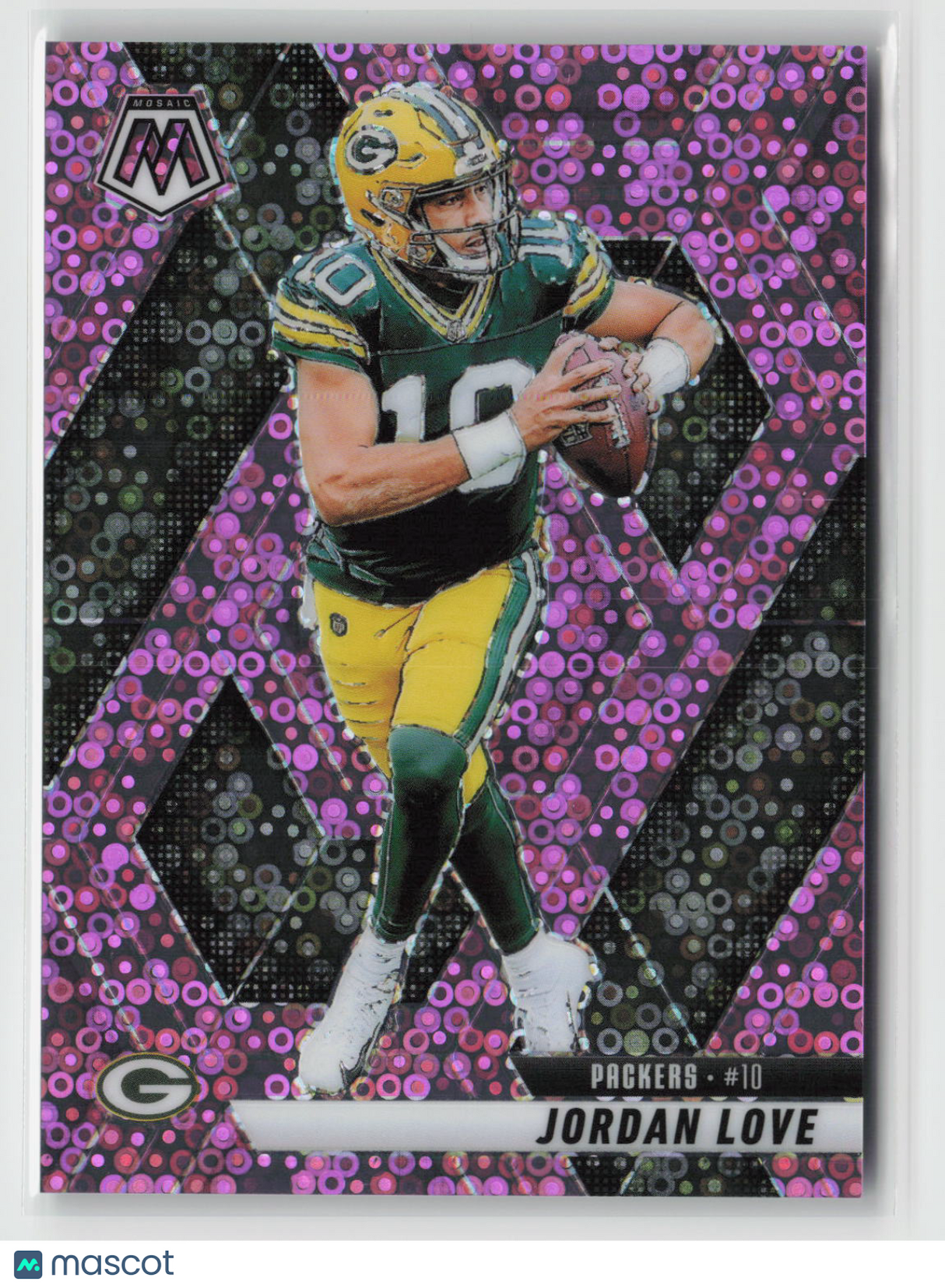 Jordan Love 2025 Panini Mosaic Mosaic No Huddle Pink #30 09/20