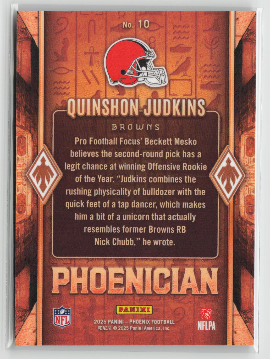Quinshon Judkins 2025 Panini Phoenix Phoenician #10