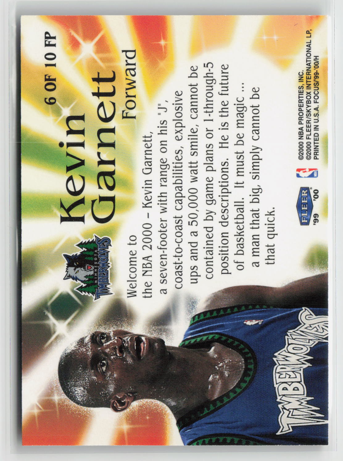 Kevin Garnett 2000 Fleer Focus Pocus #6
