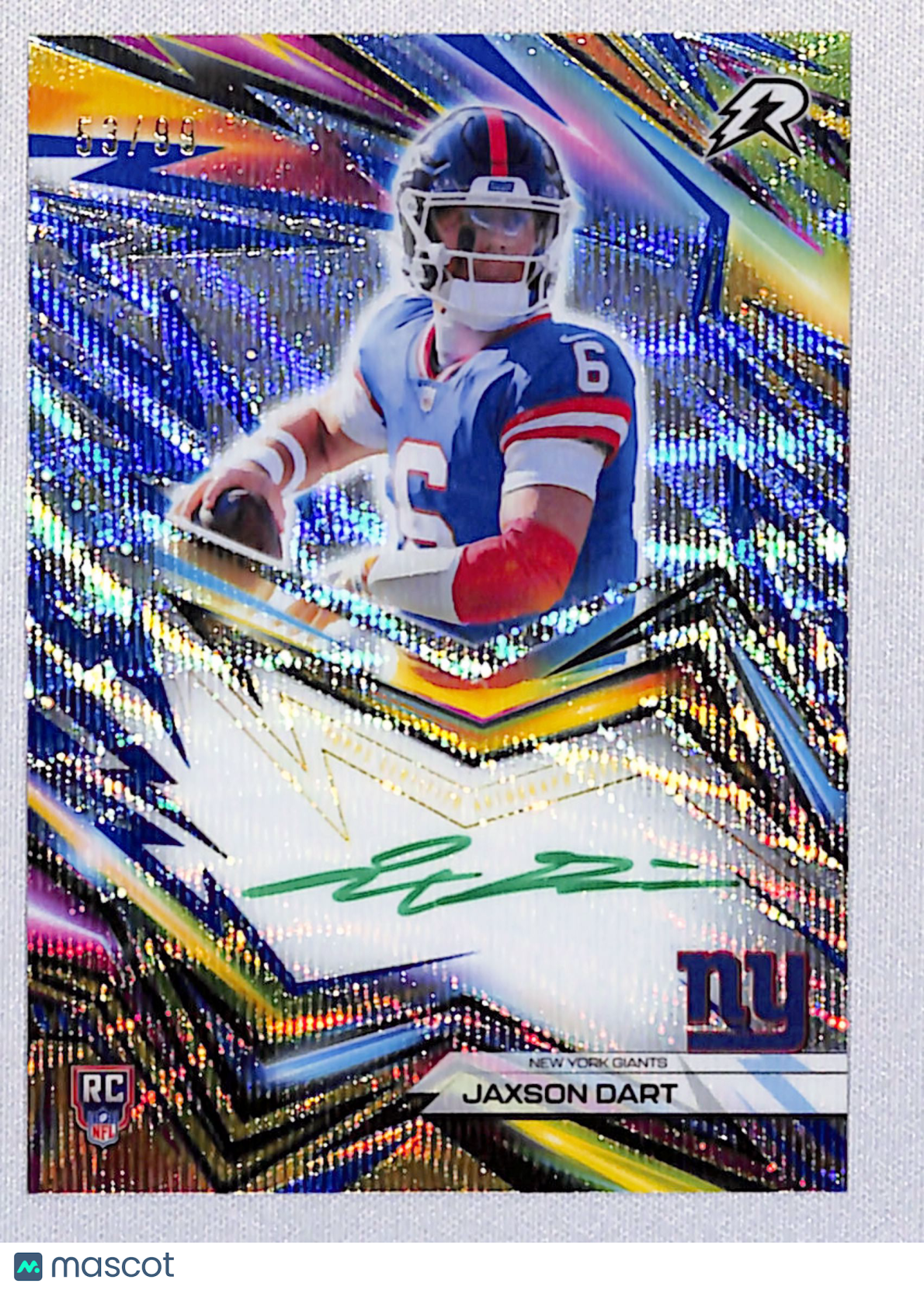 Jaxson Dart 2025 Topps Resurgence Football Neon Initiates #NI-JD 53/99