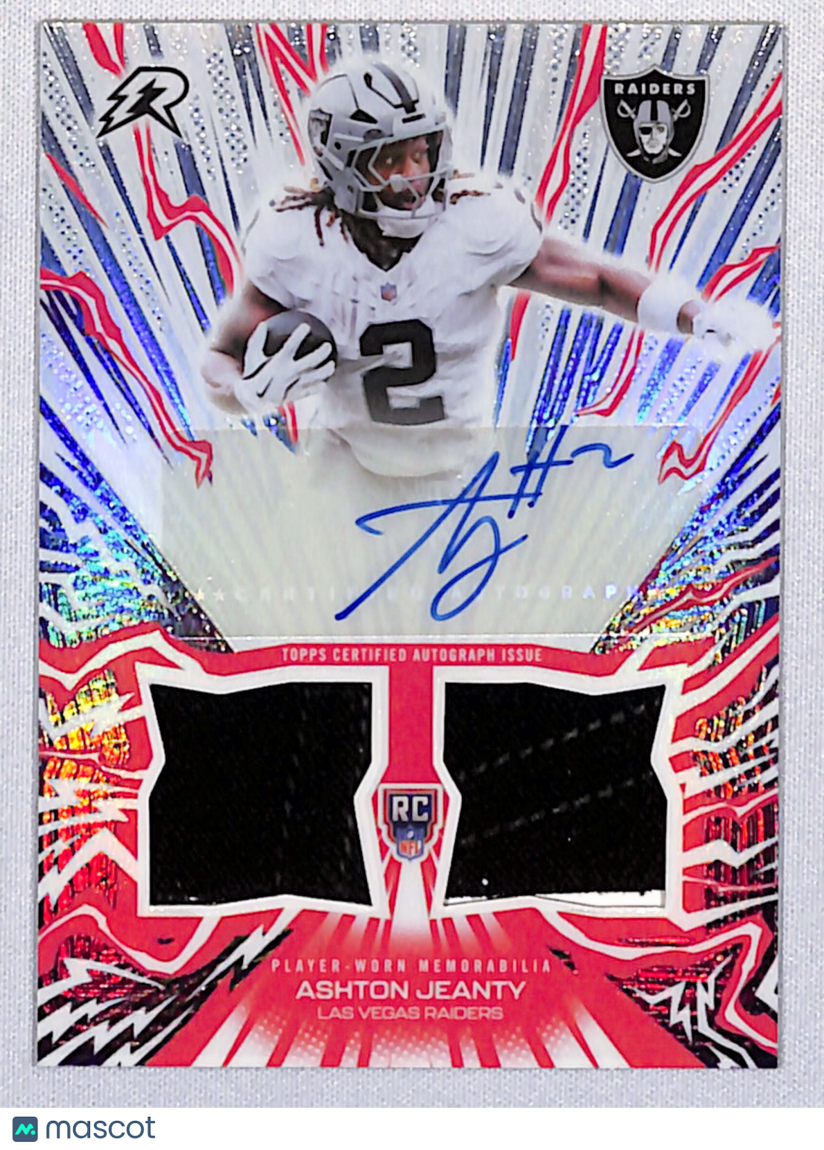 Ashton Jeanty 2025 Topps Resurgence Amped Up Rookie Relic Autographs #AU-AJ