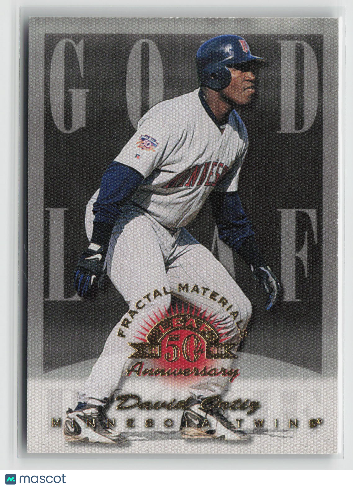 David Ortiz 1998 Donruss Leaf Fractal Materials Gold #183 069/500