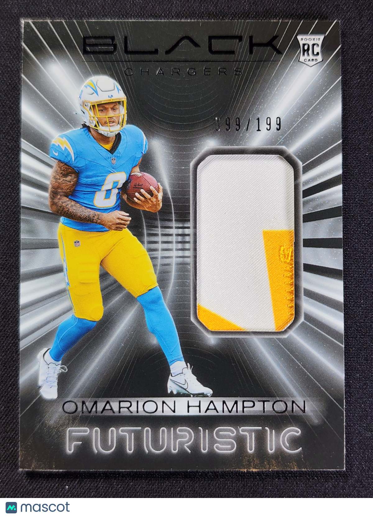 Omarion Hampton 2025 Panini Black Futuristic #FUT-OHN 099/199