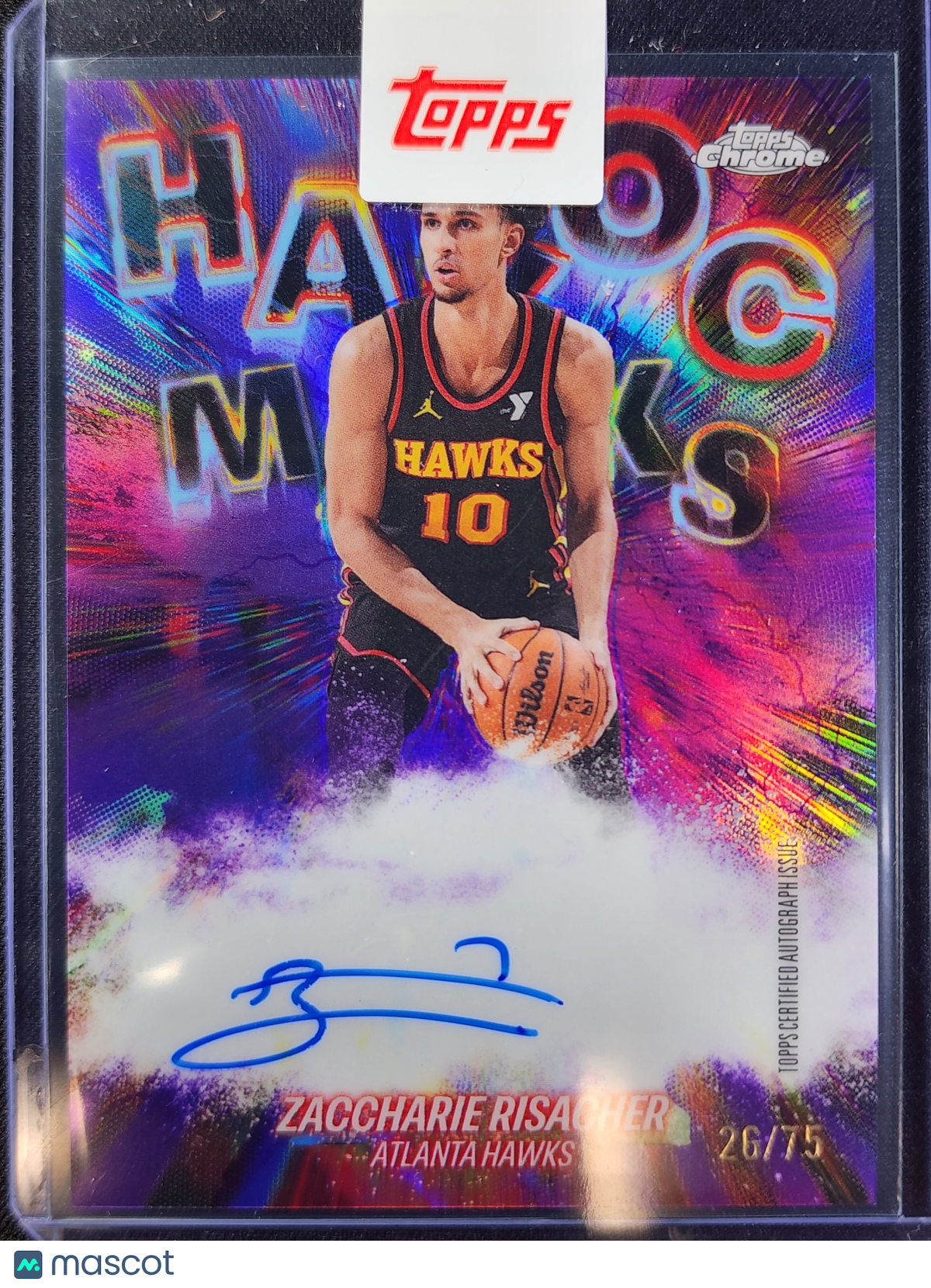 Zaccharie Risacher 2026 Topps Chrome Updates Basketball Havoc Marks #HM-ZR 26/75