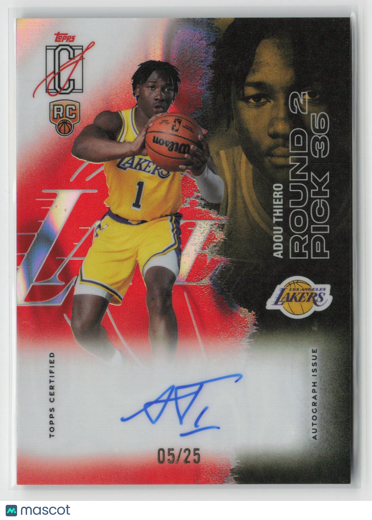 Adou Thiero 2026 Topps Signature Class Red #RCC-AT 05/25