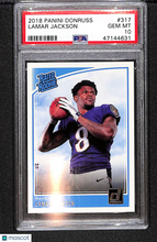Load image into Gallery viewer, Lamar Jackson 2018 Panini Donruss #317 PSA 10