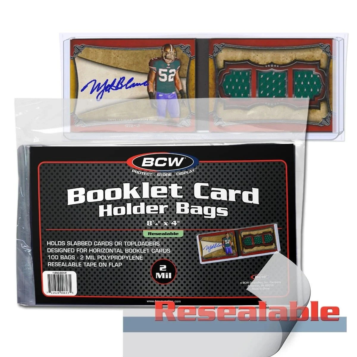 BCW: Resealable Bag for Booklet Card in Holder