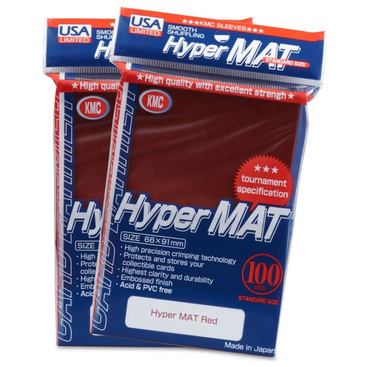USA Limited KMC Card Barrier - Hyper Matte - Red (100-Pack)