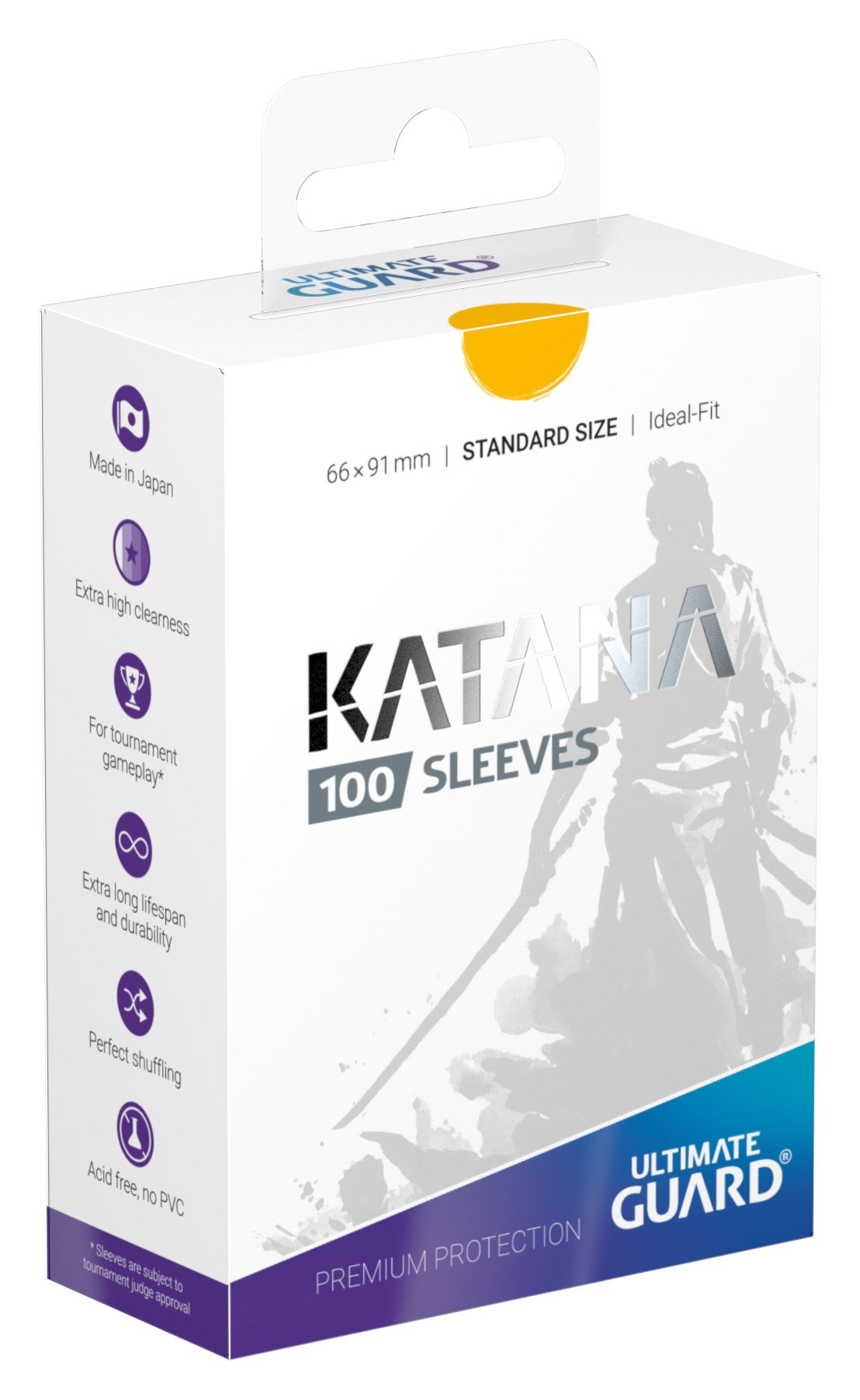 Katana 2018 Standard Size Sleeves - Yellow (100-Pack)