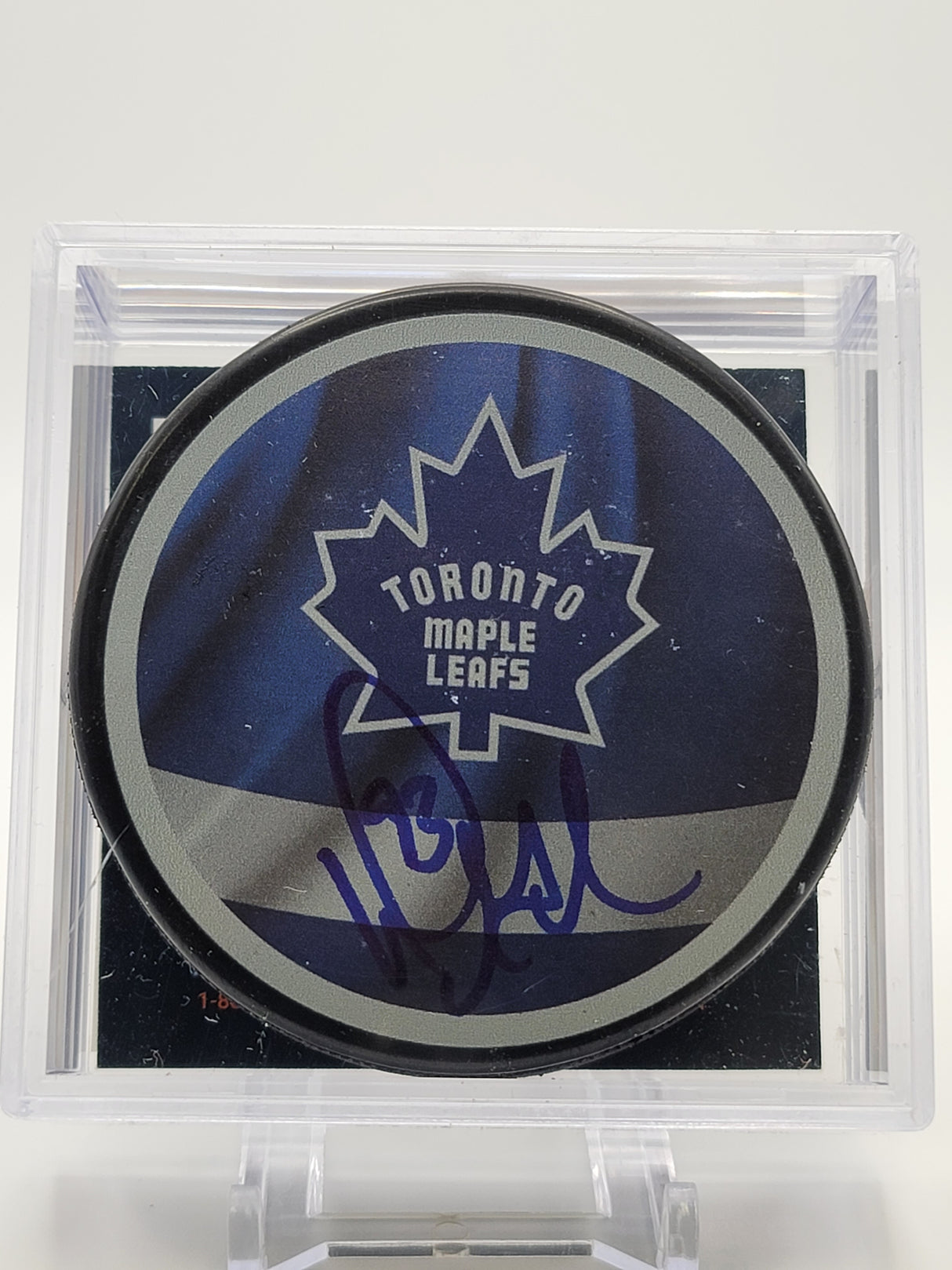 Doug Gilmour Autographed Puck Dave and Adams Authenticated