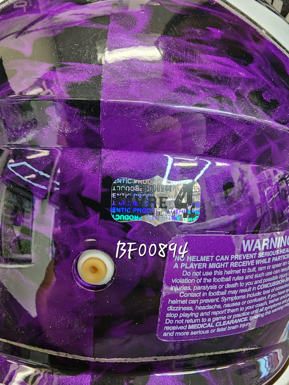 Brett Favre Autographed Vikings Hydro Speed Authentic