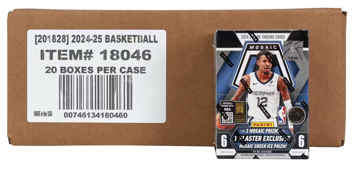 2024-25 Panini Mosaic Basketball Hobby Blaster 20-Box Case (Green Ice)